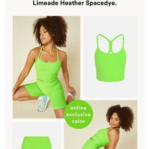 Rare Beyond Yoga Spacedye Slim Racerback Cropped Tank - RARE COLOR Limeade - XS